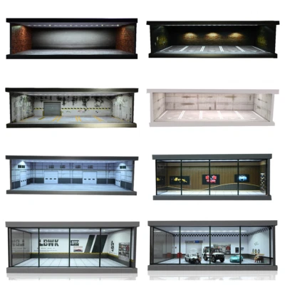 1/43 Diorama Car Garage Model City Repair Workshop Parking Lot Scenes Show Model - Image 1 of 4