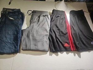"Pre-owned" Boys Jeans, Sweats And Shorts Lot Of 4 Pair. "C" - Picture 1 of 24