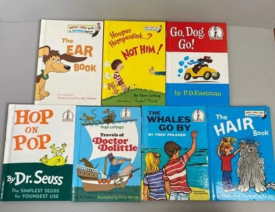 Lot Of 7 Dr Seuss Books Beginner I Can Read Vintage Hardcover Books - Image 1 of 4