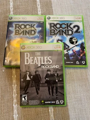 Xbox 360 Rock Band 3x Disc Bundle (Rock Band, Rock Band 2, The Beatles Rockband) - Image 1 of 4