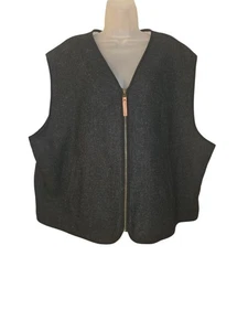 Woolrich Men's Dark Grey Wool Zipper Vest Size 2XL - Picture 1 of 6