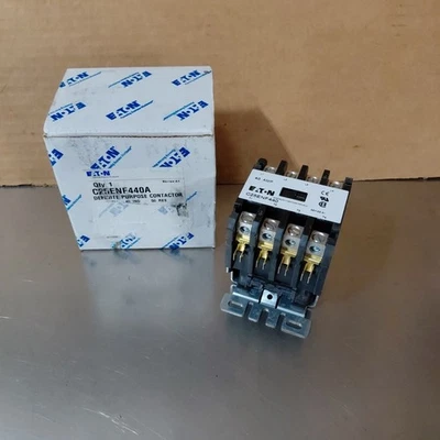 *NEW* EATON C25ENF440A  SeriesA1 Definite Purpose Contactor 120V 40A 60Hz 4Pole - Image 1 of 4