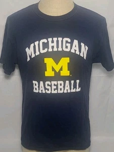 Michigan Wolverines Baseball Blue Wilson DeMARINI Blue T-Shirt Medium ~ Used - Picture 1 of 9