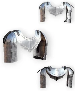 Conjunto de armadura medieval guardabarros y armadura de garganta | armadura LARP - Imagen 1 de 4