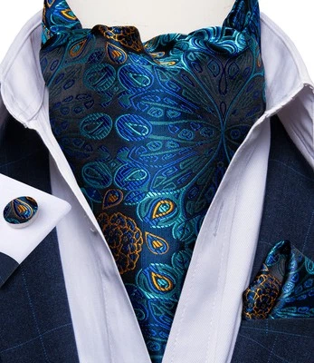 Juego de 3 gemelos cuadrados de bolsillo Cravat Ascot para hombre boda formal informal Foto 1 de 4