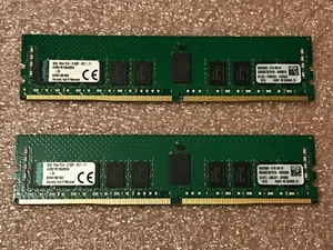 16GB (2x 8GB) *Kingston KVR21R15S4/8HA 8GB PC4-17000R DDR4-2133MHz ECC REG RAM - Picture 1 of 7