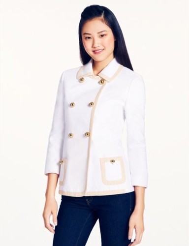 Giacca Kate Spade Bayle Capri Freshwhite nuova taglia 14 vendita al dettaglio $598