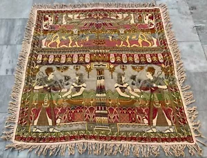 Antique Egyptian Religions Tapestry Decorative Fabric Wall Hanging 120x112 cm - Picture 1 of 9