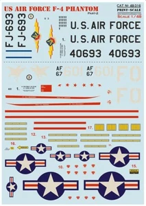 Print Scale 48-316 1:48 US Air Forces F-4 Phantom. Part 2. New - Picture 1 of 3