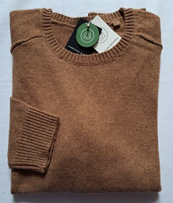 Herren Pullover XXL ca.54, XXL ca.56 Wolle 80% Nylon 20% dicht braun Mel. Rund - Bild 1 von 4