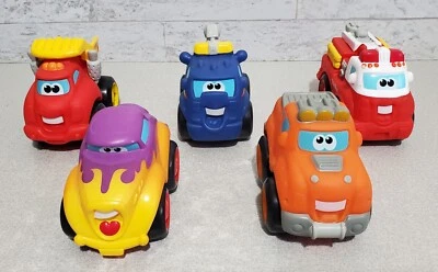 Tonka CHUCK AND FRIENDS Колесные Приятели Мягкие Грузовики и Автомобиль Лот из 5 4" Транспортных средств  - Изображение 1 из 4