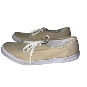 Keds Shoes Champion Sneakers Lace Up Beige Canvas Casual Womens 10 - Picture 1 of 7