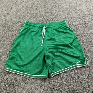 VTG Nike Shorts Womens S Green Swoosh Drawstring Athletic Mesh Gym Workout Y2K - Picture 1 of 10