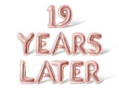19 YEARS LATER Letter & Number Balloon Banner - 19th Birthday Party Decorations - Image 1 of 4