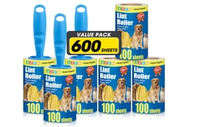 AZEN Lint Roller, Lint Rollers for Pet Hair Extra Sticky, 600 Sheets Lint Roller - Picture 1 of 7