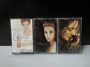 Lot of 3 Celine Dion 1990’s Cassette Tapes w/Jewel Cases & Sleeves - Picture 1 of 12