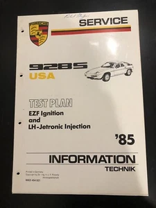 Porsche 928S 1985 Service Information Test Plan EZF & LH Jetronic Injection - Picture 1 of 8