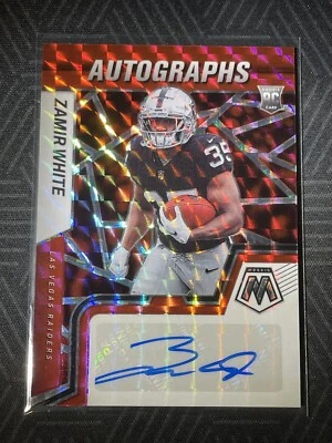 2022 Panini Mosaic Zamir White Autographs Auto Red RAM-ZW Raiders - Image 1 of 4