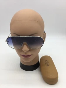 Tod's TO261 90W Shield White/Silver Sunglasses Blue Lens - Picture 1 of 9