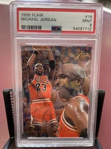 MICHAEL JORDAN 1995 FLAIR Graded PSA 9 Mint - Picture 1 of 8