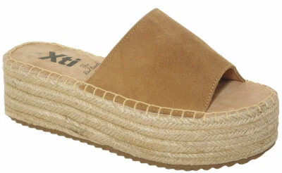 Xti 42828 sandals mules espadrilles suede camel  - Bild 1 von 4