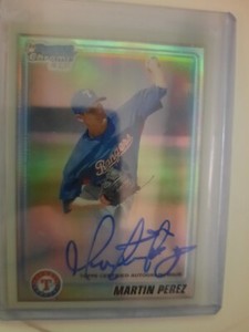 2010 Bowman Chrome Prospects Martin Perez 228/500 1st Bowman Auto #BCP119