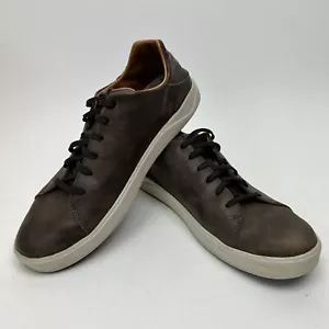 OluKai Lae'ahi Li 'Ili Sneakers basse in pelle marrone casual da uomo US 12 EU 45 - Foto 1 di 11