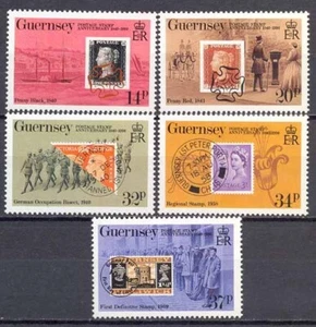 Guernsey 1990 Yvert #489/93 150 Aniv. der ersten Briefmarke postfrisch - ss - Bild 1 von 1