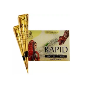 6x Golden Gold farbe Henna Tattoo Natural Paste Kegel  No Mix No PPD 150g - Bild 1 von 4