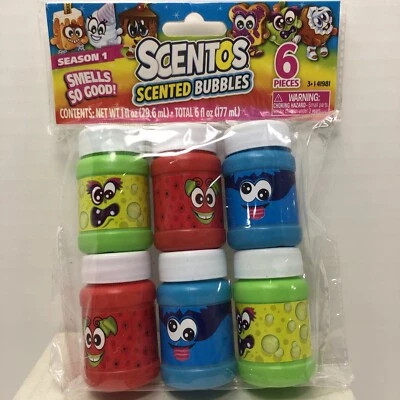 Scentos Scented Bubbles 6-Pack Strawberry Green Apple Lemon - Image 1 of 4
