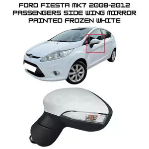Espejo retrovisor pintado blanco congelado lado izquierdo para Ford Fiesta MK7 2008-2012 - Imagen 1 de 5