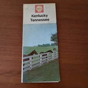 Vintage 1966 Ed Shell Kentucky Tennessee State Hwy Transport Reisekarte - Bild 1 von 3