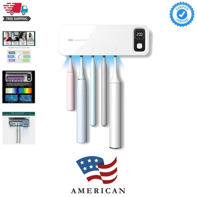 Rechargeable 5-Slot UV Toothbrush Holder with Fan Drying - No Drilling Required - Image 1 of 4