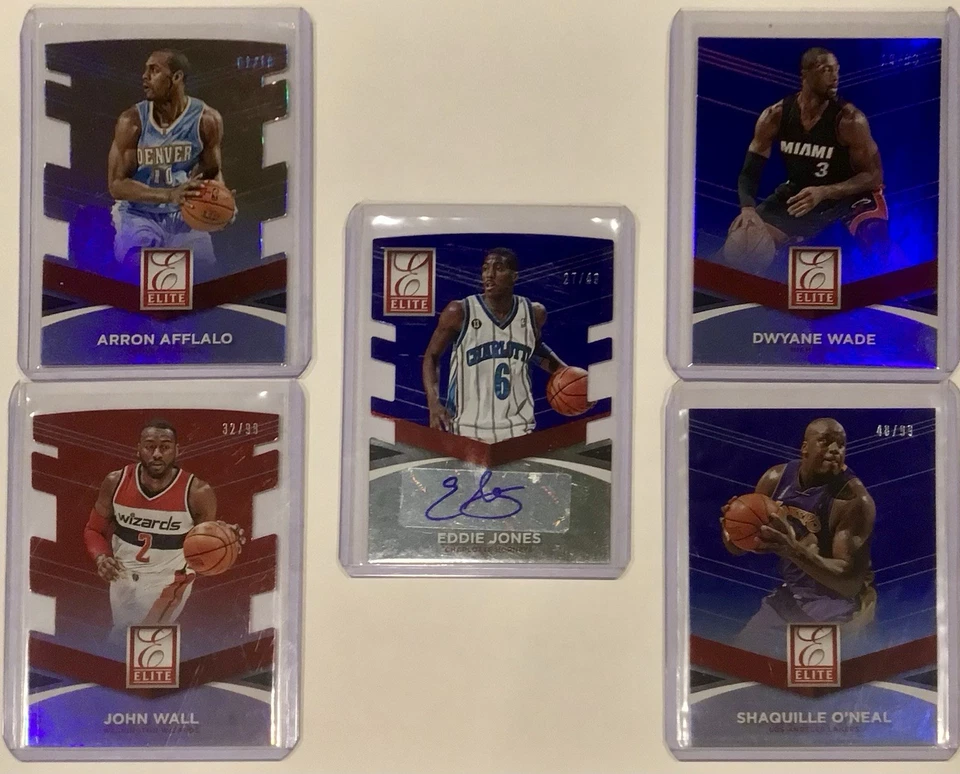 Lote de 5 tarjetas de baloncesto Panini Donruss 2014-15 O’Neal, Wade, Jones, Wall Foto 1 de 2