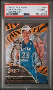 2024 Select WNBA Maya Moore Courtside Tiger Prizm PSA 10 Lynx - Picture 1 of 2