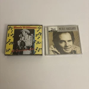 2 Country CDs, The Best of Merle Haggard by Merle Haggard (2000), 40 Greatest… - Picture 1 of 5