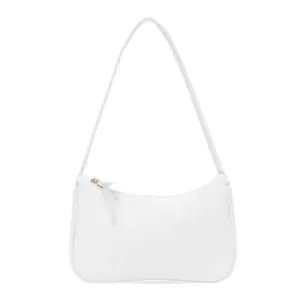 Simple Elegant Women Small Shoulder Bag Pure Color Sling Handbags (White) - Picture 1 of 6
