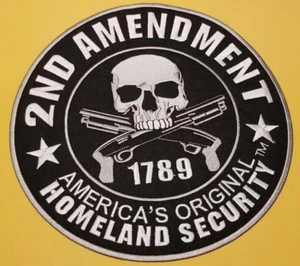 2nd Amendment America's Original Homeland Security Patch approx 9.5" - Picture 1 of 2