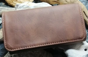 Tabakbeutel Tabaktasche Drehertasche neue Leder Design Serie Farbe Braun - Bild 1 von 4