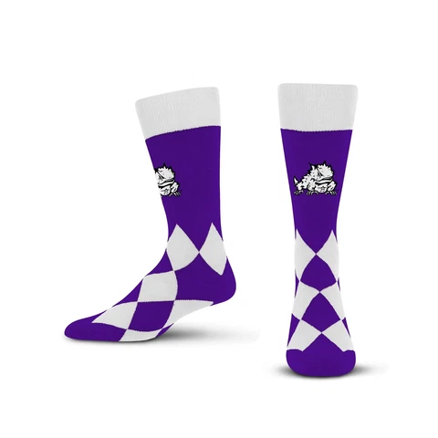 FBF NCAA unisex-adult Big Diamond Socks TCU Horned Frogs One Size Team Color Cover