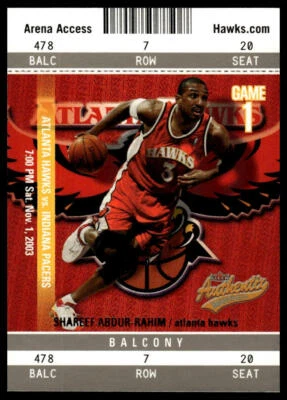 2003-04 Fleer Authentix #18 Shareef Abdur-Rahim Balcony #/250 - Image 1 of 2
