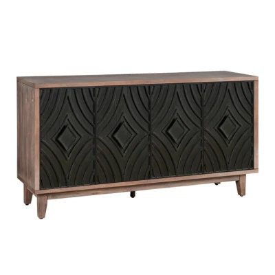 Kitchen Storage Cabinet Sideboard Buffet Cabinet with Solid Wood Legs - Image 1 of 4