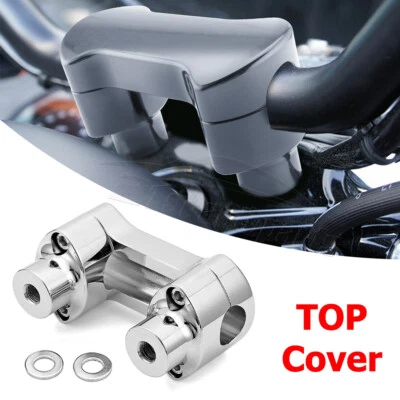 For Harley Softail  Slim Heritage Classic 2" Top Cover Risers 1" Handlebar Clamp - Image 1 of 4