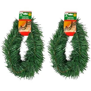 2 Holiday Indoor/Outdoor Artificial Pine GarlandDIY Home Decor Strands - Picture 1 of 1