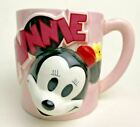 Vintage Minnie Mouse The Walt Disney Company 3-D Pink Mug Bow