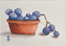 Original Watercolor Painting, 5in x 7in Still Life By Sarazen AnYin