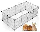  DIY Small Animal Pet Playpen, Guinea Pig Cages, Rabbit 12 Panels Black 15