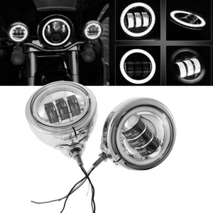 4.5" Spot Passing Light & Lamp Housing For Harley Road King Custom EFI FLHRSI - Bild 1 von 9