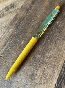 Vintage Oslo Holmenkollbakken Ski Jumping Floaty Liquid Pen Yellow - Picture 1 of 8