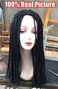Long Black Afro Dreadlock Wigs Twist Braids Wigs Curly Glueless for Black Women - Picture 1 of 12